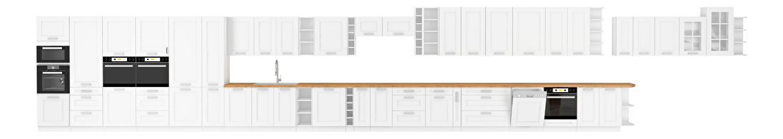 Horná kuchynská skrinka Lucid 30 G 90 OTW (biela + biela)
