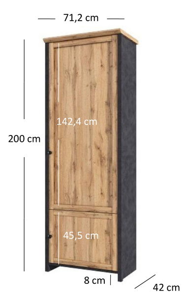 Regál Nella 2D (wotan tölgy + matera)