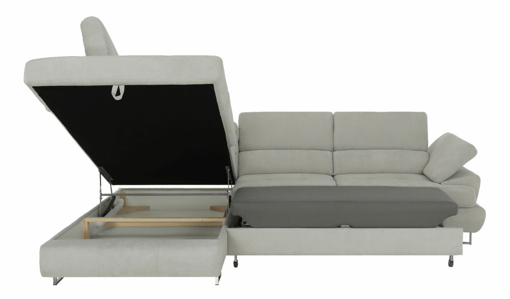 Rohová sedačka Bjorn R (L) (svetlosivá)