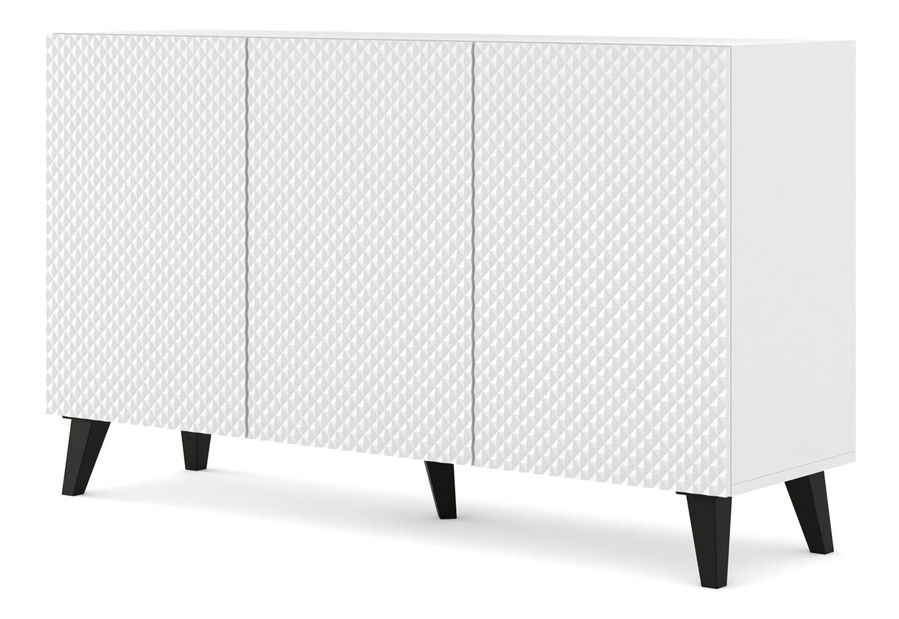 TV stolić/ormarić HG 150 2D1S Rowanna (bijela sjajna + crna)