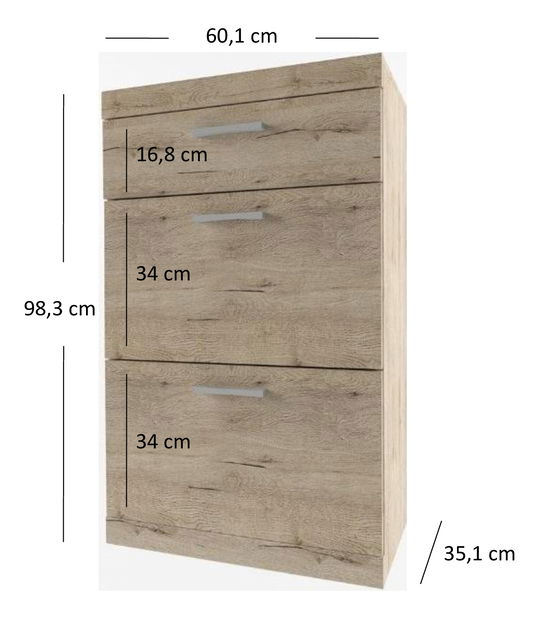 Cipőtároló ORIT (san remo tölgy)