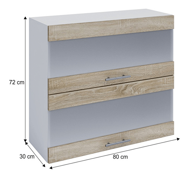 Horná kuchynská skrinka W80K2S Flor