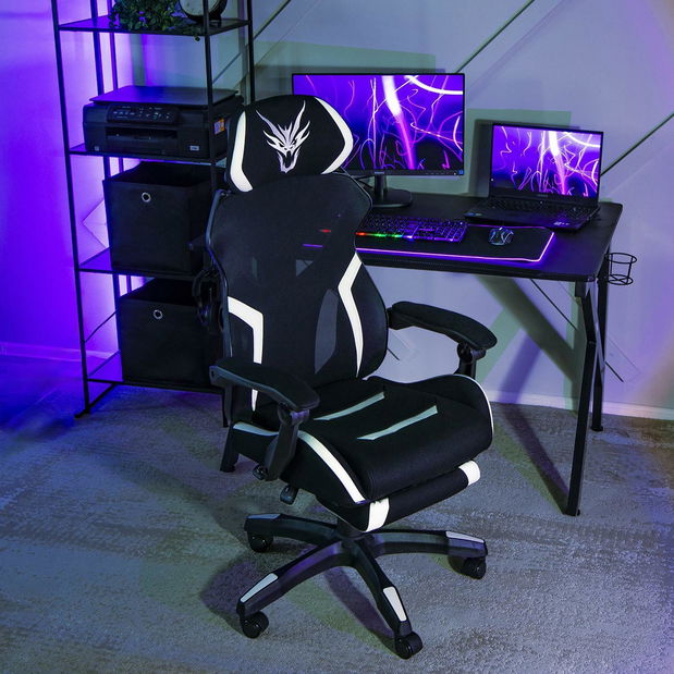 Gaming fotelja Mananera (crna + bijela) 