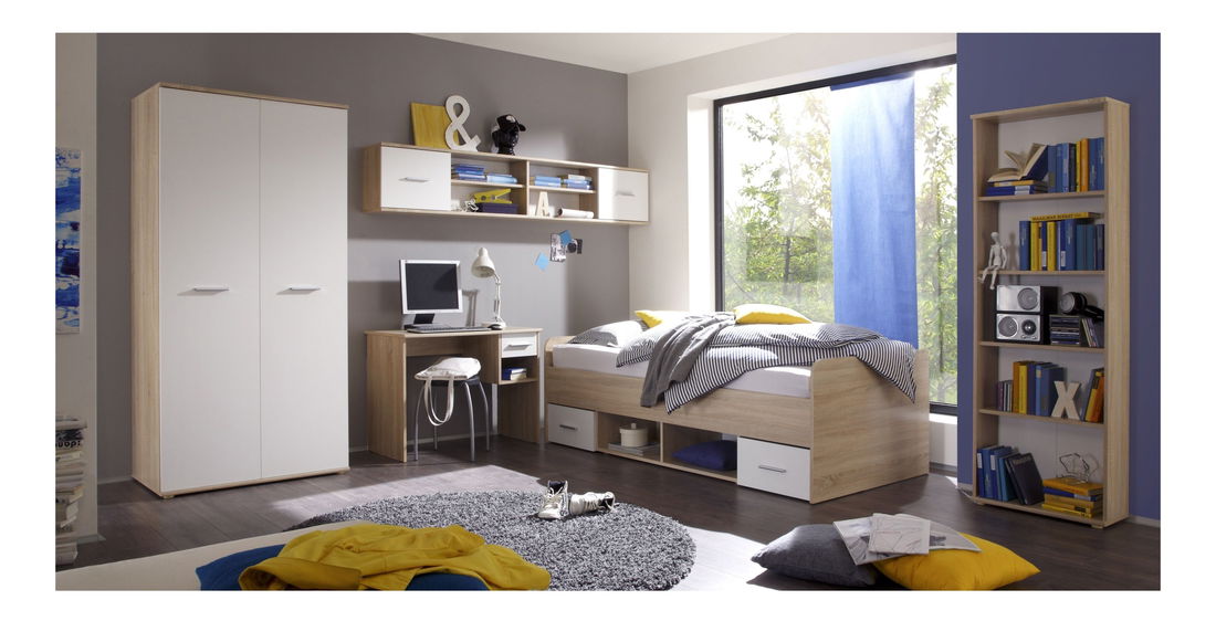 Cameră pentru copii Solomon (stejar sonoma + alb)