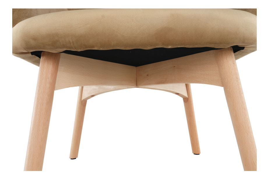 Fotel puffal Lager New (bézs) 