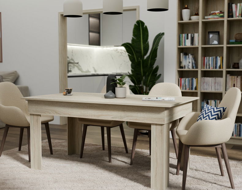 Masă de sufragerie Mostrarse 1 (stejar sonoma) (pentru 6 persoane)