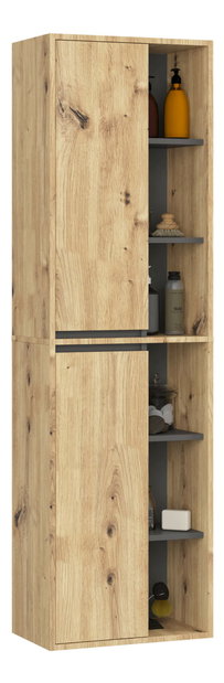 Set mobilier baie Vambos luxe (stejar artizanal + grafit)