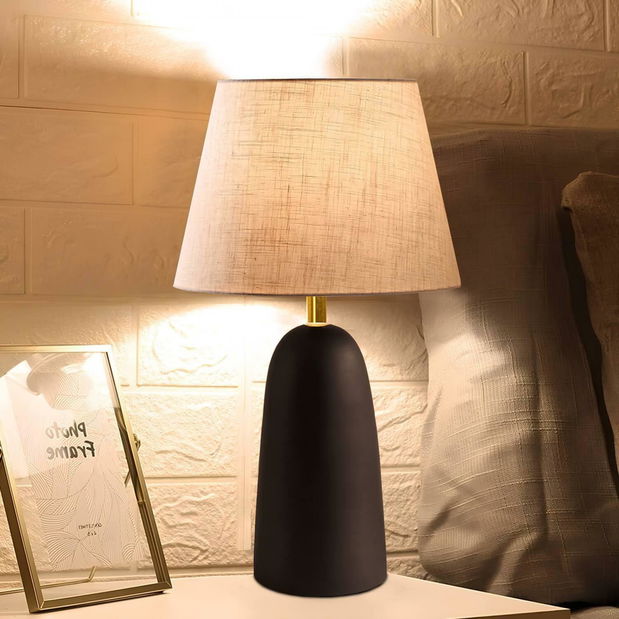 Lampă de masă Naxarusso 1 (crem + Negru)