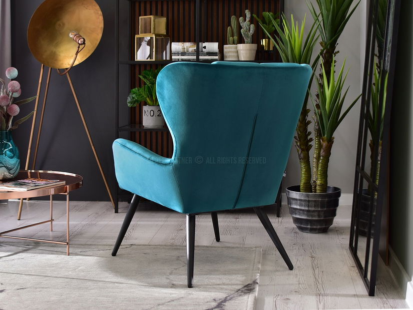 Fotelja Kikino (tirkizna + crna)