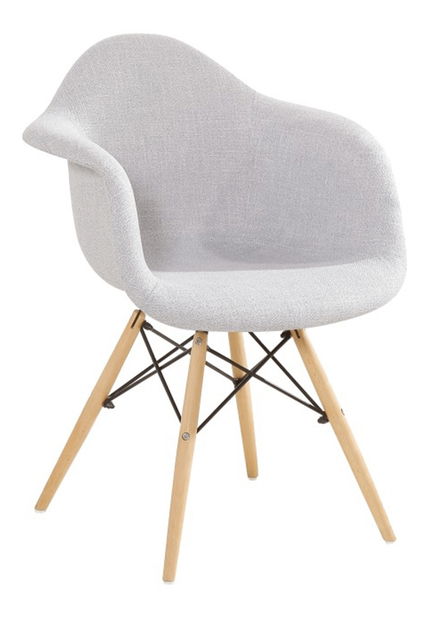 Dizajnerska fotelja Dario 2 (siva + bukva)