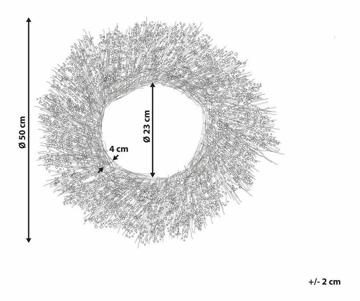 Vijenac za vrata ø 50 cm Glenwood (ružičasta)
