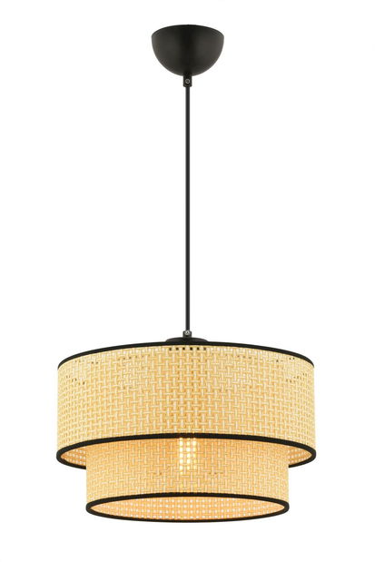 Stropné svietidlo Echoposmo 1 (prírodná + čierna)