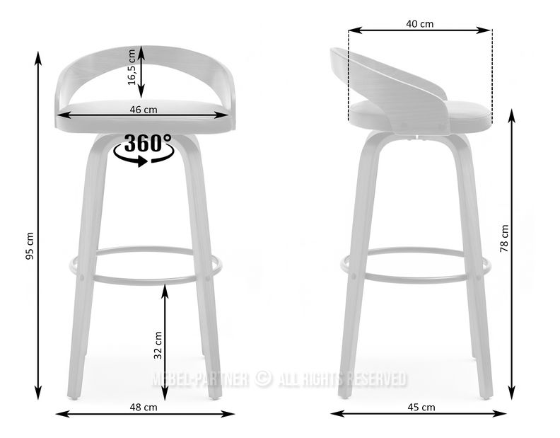 Stolička Haime (orech tmavý)