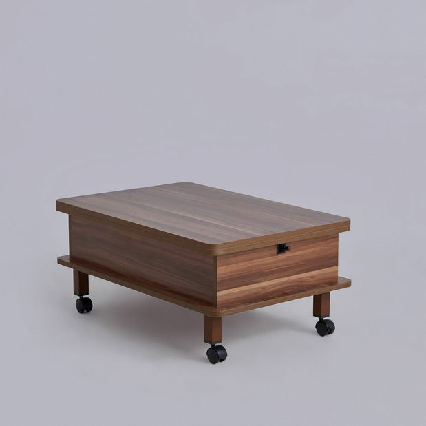 Konferenčný stolík na kolieskach Ninno (orech)