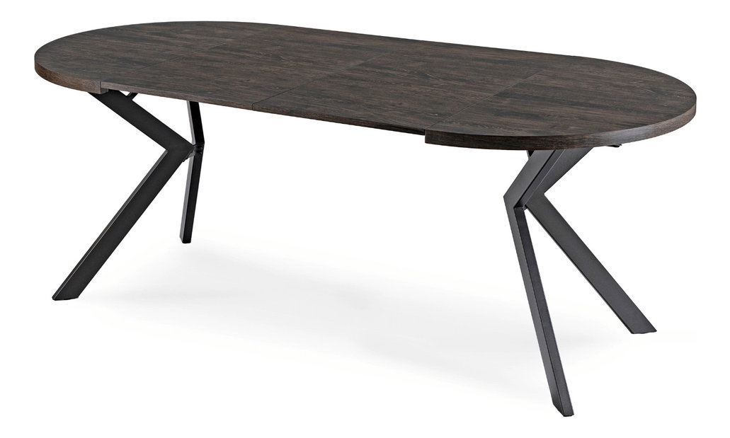 Rozkladací jedálenský stôl Lavar (čierna) (pre 4-10 osôb)