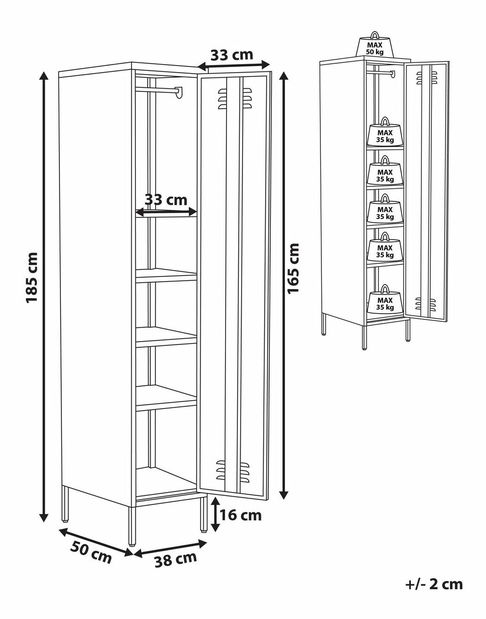 Ormar s policama Frederika (plava)