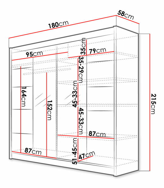 Šatníková skriňa V Barbie (Biela)