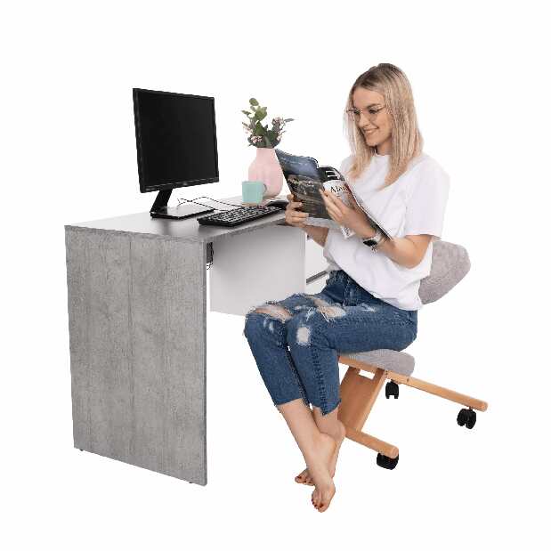 Ergonomikus térdeplőszék Florentina (szürkésbbarna taupe + bükk)