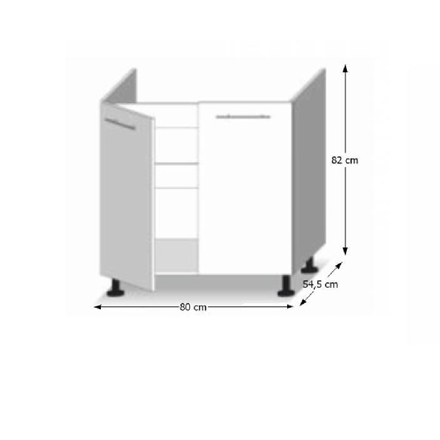 Dolná kuchynská skrinka D80 ZL Lilouse