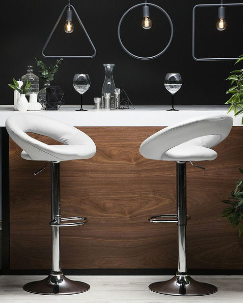 Set 2ks. barových stoličiek Pria (biela)