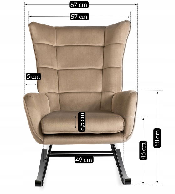Hintafotel Jasusas (bézs) 