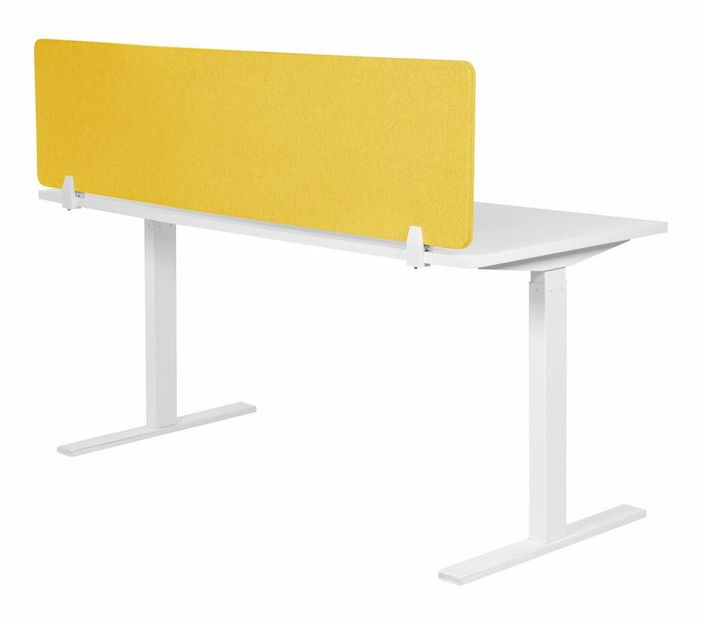 Panou separator birou 160 x 40 cm Walda (galben) 