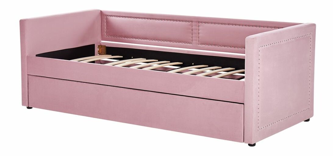 Rozkladacia posteľ 90x200 cm Mai (ružová)