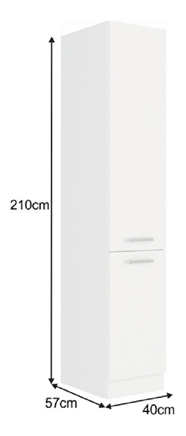 Vysoká skrinka Strolis 40 DK-210 2F (biela)