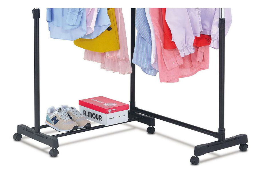 Vješalica na kotačićima Abrieron (crna)