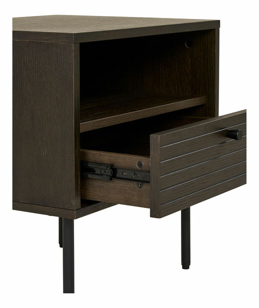 Nočný stolík Ksitina 7 (tmavohnedá)