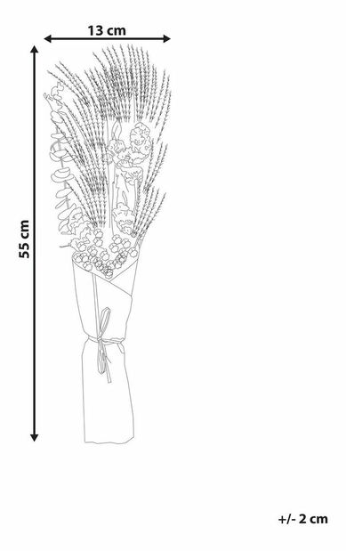 Buchet flori uscate Aaron (roz)