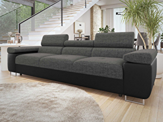 Sofa Terazuro 3 (tamnosiva + crna) 