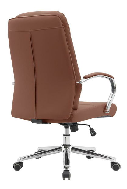 Kancelárske kreslo Adonyx (hnedá camel + chróm)