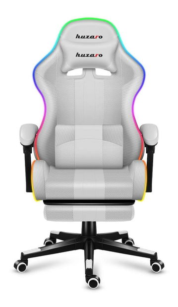 Gaming stolica Fusion 4.7 (bijela + šarena) (s LED rasvjetom)