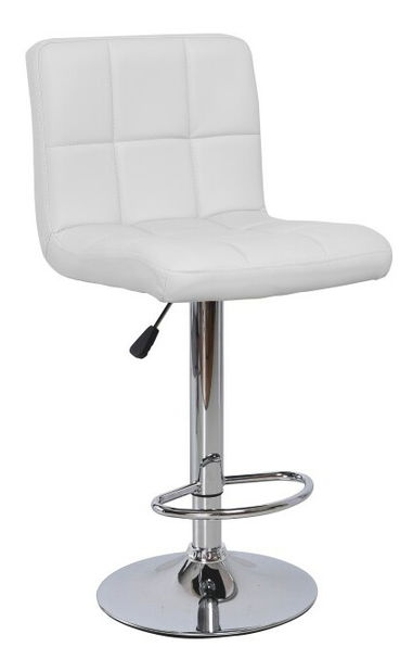Barová stolička Kandy (biela + chróm)