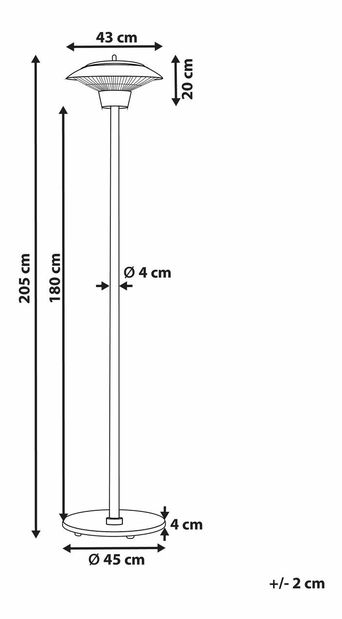 Elektrický ohrievač Akja (strieborná)