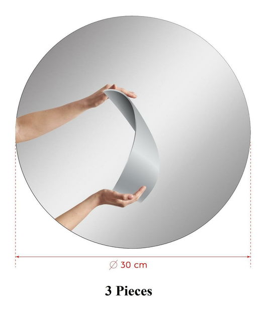 Set 3ks. zrkadiel Moluvu 6 (strieborná) 