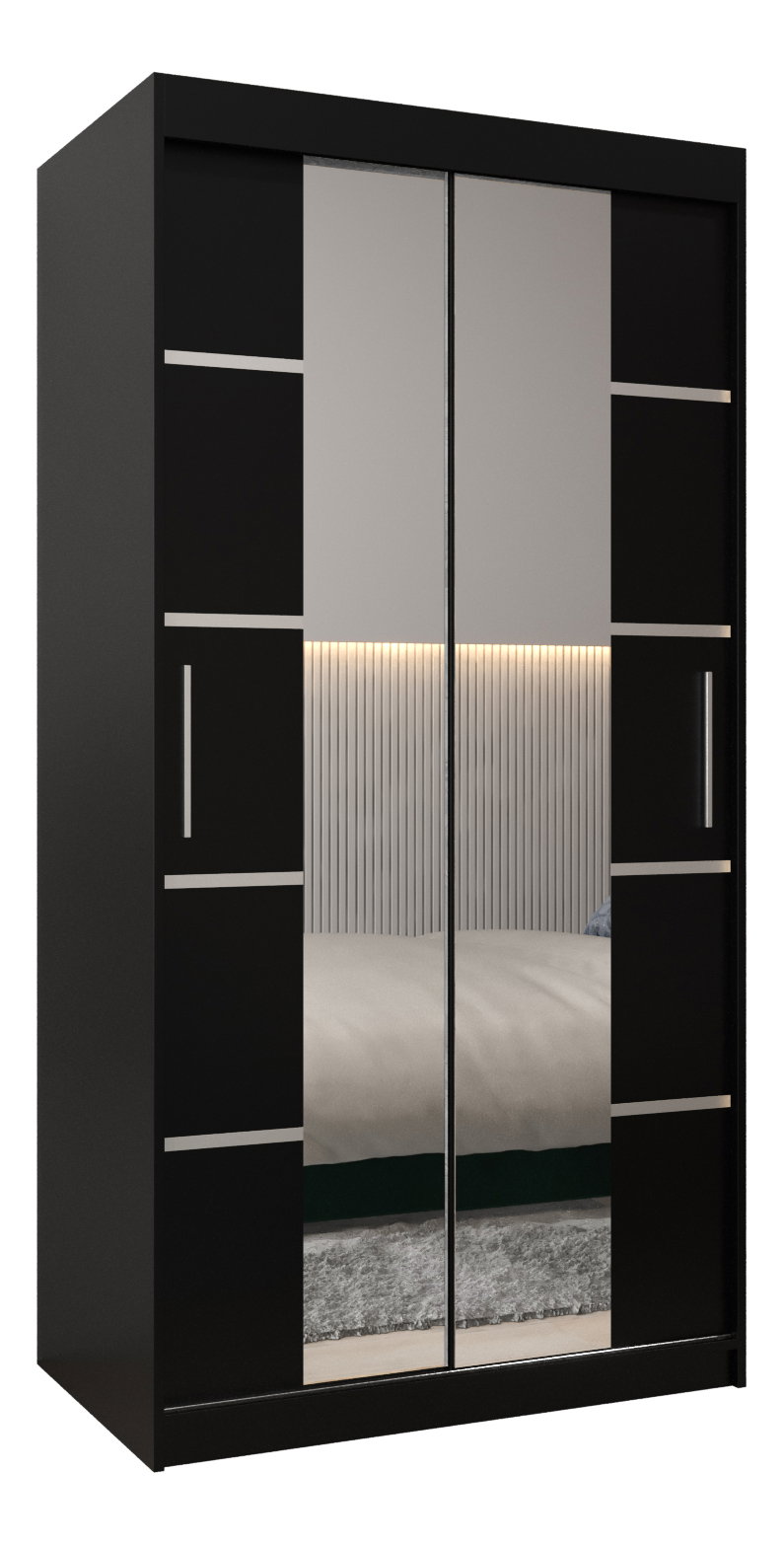 Ruhásszekrény 120 cm Verika 4 120 (fekete)