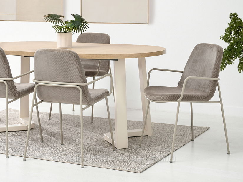 Stolička Ulrika (tmavobéžová + béžová)