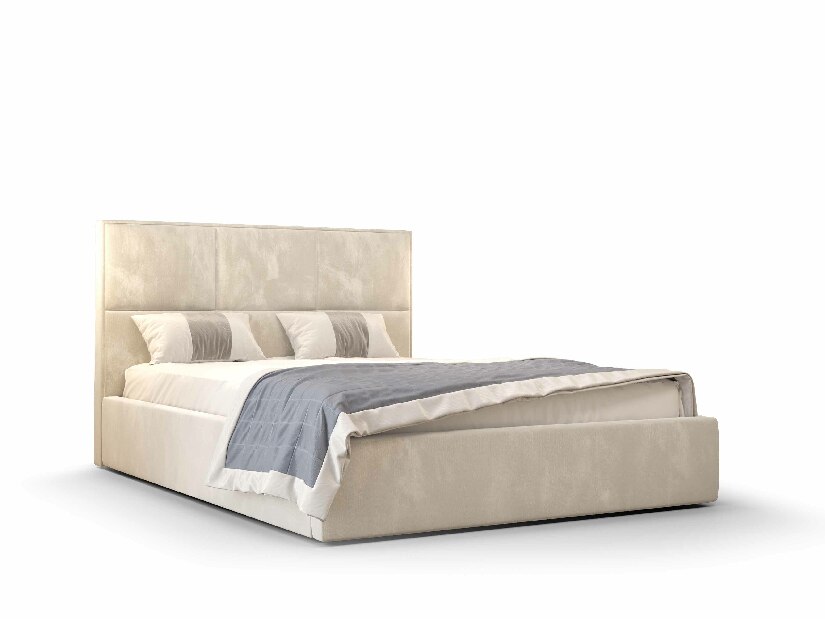 Bračni krevet 140 cm Elna (bež) (s podnicom i prostorom za odlaganje)