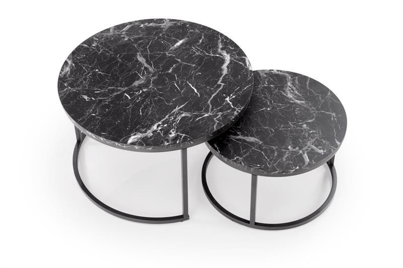 Dohányzóasztal szett (2 db.) Jacarta (fekete) 