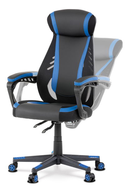 Fotoliu de birou/ gaming Ymbun-Y213-BLUE (negru + albastru)