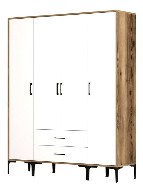 Dulap de haine Kiara STS (Nuc + Alb)