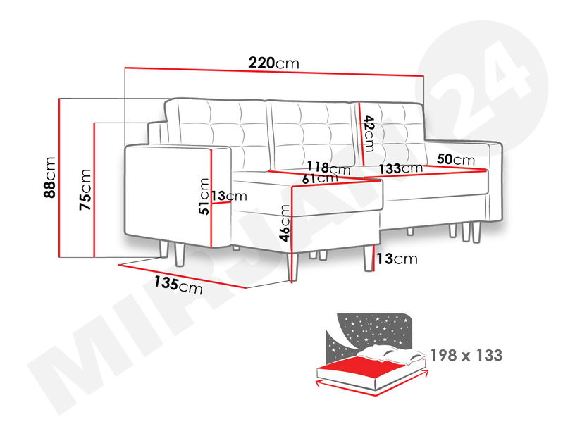 Rohová sedacia súprava Bator (žltá) *výpredaj