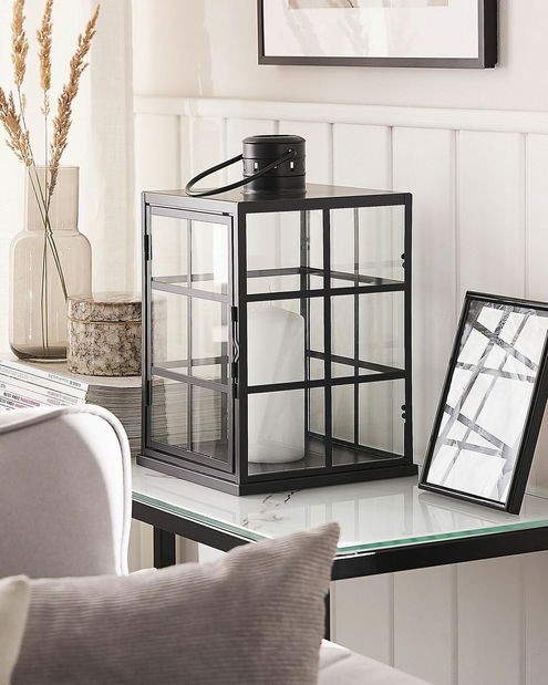 Dekoratívny lampáš BANTE (čierna)