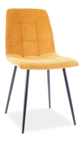 Scaun de sufragerie Marlana (Galben + Negru)