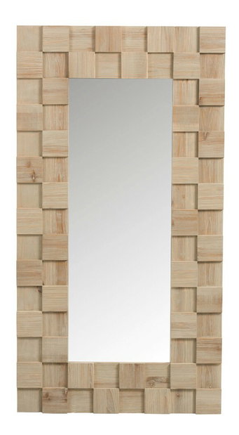 Zrkadlo Jolipa Na stenu Woody Hazelnut (143x76x3cm) (Prírodná)