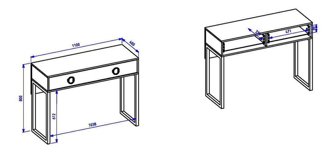 Dohányzóasztal Loret (fényes fehér)
