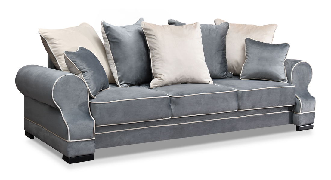 Canapea Canapea trei locuri Taskent (gri + negru)