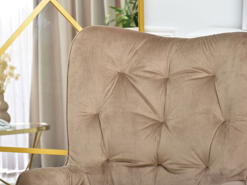 Fotoliu Meryl (bej + auriu)